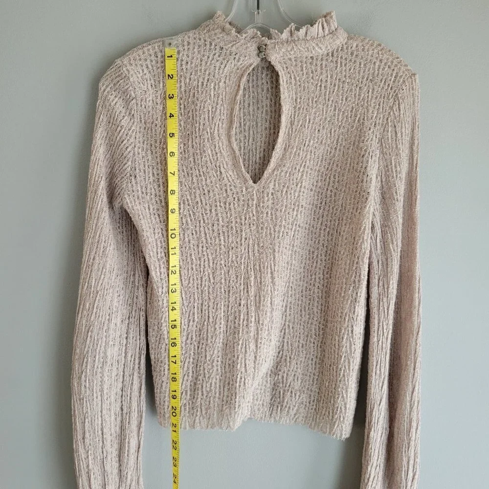 Zara Collection Long Sleeve Lightweight Sheer Sweater Top Size M